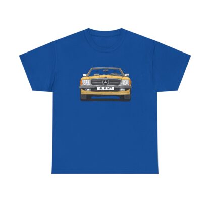 T-Shirt, Mercedes SL R107, Strichzeichnung, Gold/Gelb, eigenes Kennzeichen möglich – Bild 8