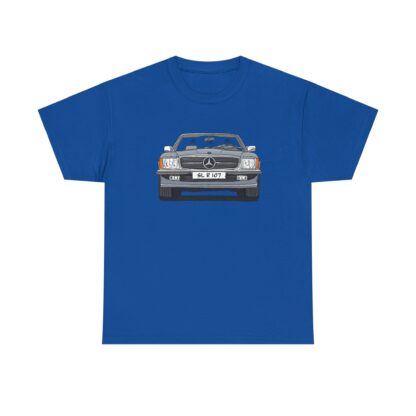 T-Shirt, Mercedes SL R107, Strichzeichnung, Silbergrau, eigenes Kennzeichen möglich – Bild 8