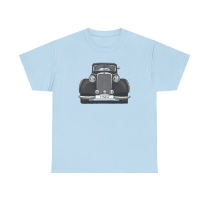 T-Shirt, Mercedes W136, 170V, Strichzeichnung, Schwarz, Wunschkennzeichen möglich – Bild 3