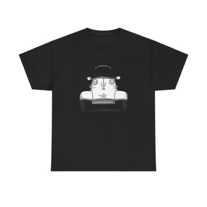 T-Shirt, Messerschmitt Kabinenroller, Strichzeichnung, Weiß – Bild 2