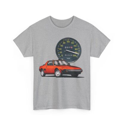 T-Shirt, Fiat X1/9, Rot, Vmax mit Tacho