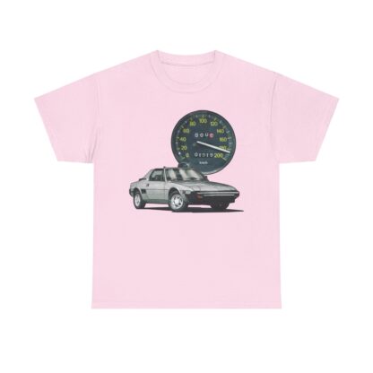 T-Shirt, Fiat X1/9, Silber, Vmax mit Tacho – Bild 10