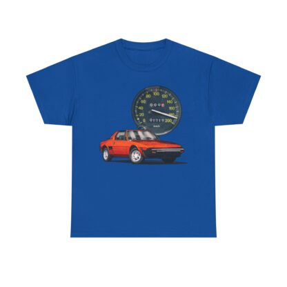 T-Shirt, Fiat X1/9, Rot, Vmax mit Tacho – Bild 8