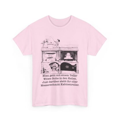T-Shirt, Messerschmitt Kabinenroller, Max und Moritz – Witwe Boltes Karo – Bild 4