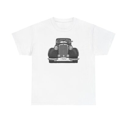 T-Shirt, Mercedes W136, 170V, Strichzeichnung, Schwarz, Wunschkennzeichen möglich – Bild 9