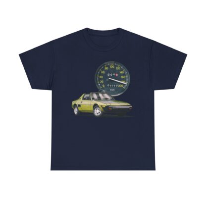 T-Shirt, Fiat X1/9, Grün, Vmax mit Tacho – Bild 9