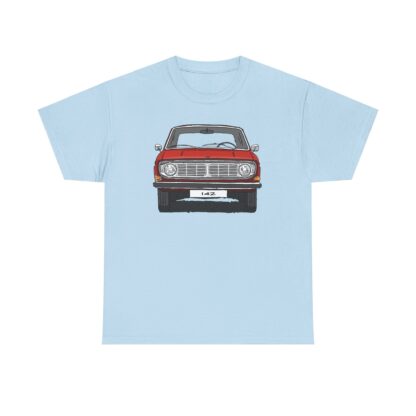 T-Shirt, Volvo 140/142, Strichzeichnung, Rot, Wunschkennzeichen möglich – Bild 3