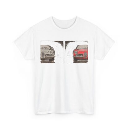 T-Shirt, Alfa Romeo Giulietta, Tusche, Rot, Side by Side – Bild 3