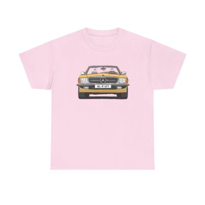 T-Shirt, Mercedes SL R107, Strichzeichnung, Gold/Gelb, eigenes Kennzeichen möglich – Bild 10