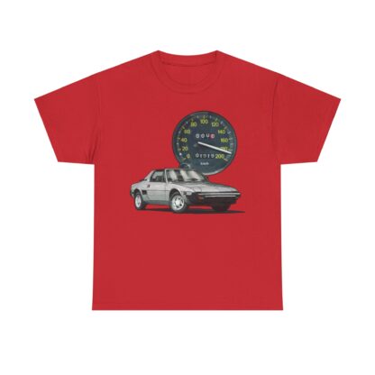 T-Shirt, Fiat X1/9, Silber, Vmax mit Tacho – Bild 11