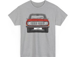 T-Shirt, Volvo 140/142, Strichzeichnung, Rot, Wunschkennzeichen möglich