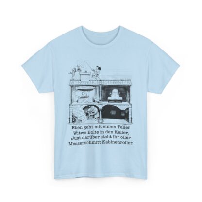 T-Shirt, Messerschmitt Kabinenroller, Max und Moritz – Witwe Boltes Karo – Bild 3