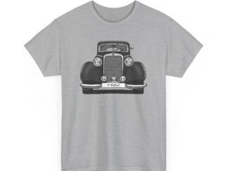 T-Shirt, Mercedes W136, 170V, Strichzeichnung, Schwarz, Wunschkennzeichen möglich