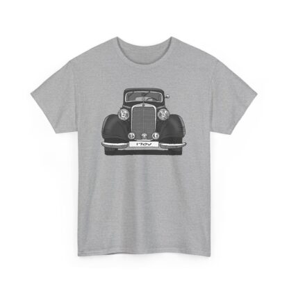 T-Shirt, Mercedes W136, 170V, Strichzeichnung, Schwarz, Wunschkennzeichen möglich