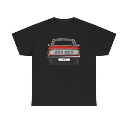 T-Shirt, Volvo 140/142, Strichzeichnung, Rot, Wunschkennzeichen möglich – Bild 10