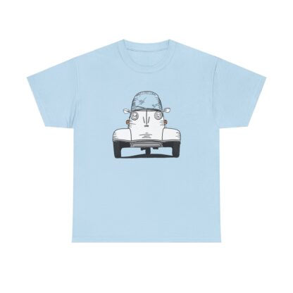 T-Shirt, Messerschmitt Kabinenroller, Strichzeichnung, Weiß – Bild 7