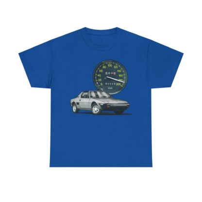 T-Shirt, Fiat X1/9, Silber, Vmax mit Tacho – Bild 8