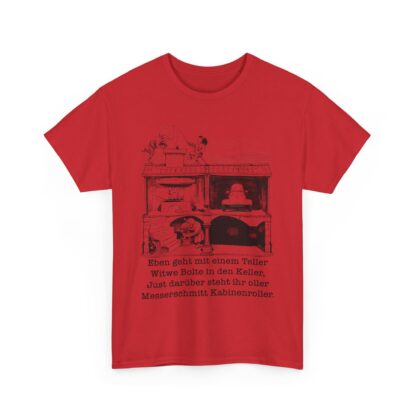 T-Shirt, Messerschmitt Kabinenroller, Max und Moritz – Witwe Boltes Karo – Bild 5