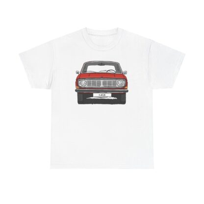 T-Shirt, Volvo 140/142, Strichzeichnung, Rot, Wunschkennzeichen möglich – Bild 9