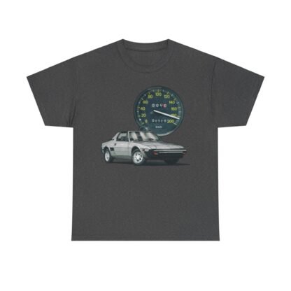T-Shirt, Fiat X1/9, Silber, Vmax mit Tacho – Bild 6