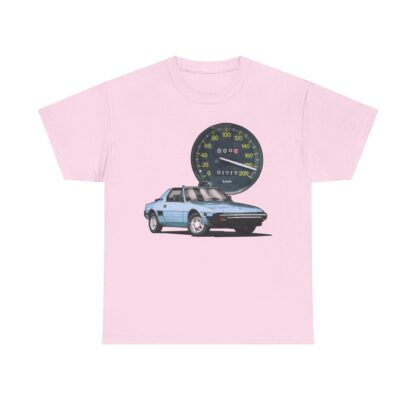 T-Shirt, Fiat X1/9, Blau, Vmax mit Tacho – Bild 10