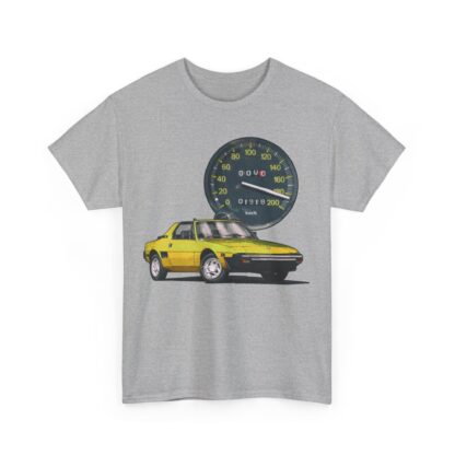 T-Shirt, Fiat X1/9, Gelb, Vmax mit Tacho