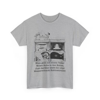 T-Shirt, Messerschmitt Kabinenroller, Max und Moritz – Witwe Boltes Karo – Bild 2