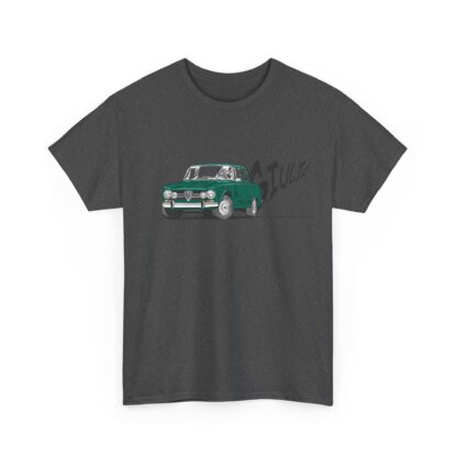 T-Shirt, Alfa Romeo Giulia, Strichzeichnung, Grün, personalisierbar – Bild 5