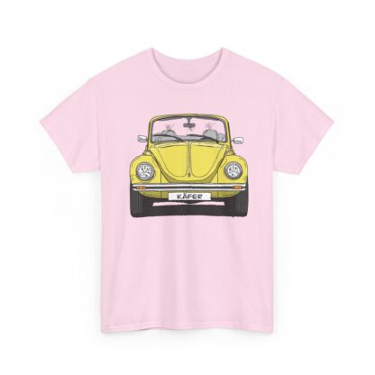 T-Shirt, VW Käfer Cabrio, 1303, Strichzeichnung, Gelb, mit Kennzeichen personalisierbar – Bild 11