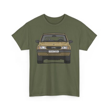 T-Shirt, Opel Frontera A, Strichzeichnung, Sand, personalisierbar – Bild 5