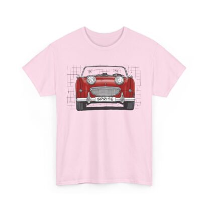 T-Shirt, Austin-Healey Sprite Mk1, Frogeye, Strichzeichnung, Rot, personalisierbar – Bild 10