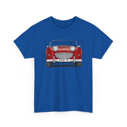 T-Shirt, Austin-Healey Sprite Mk1, Frogeye, Strichzeichnung, Rot, personalisierbar – Bild 8