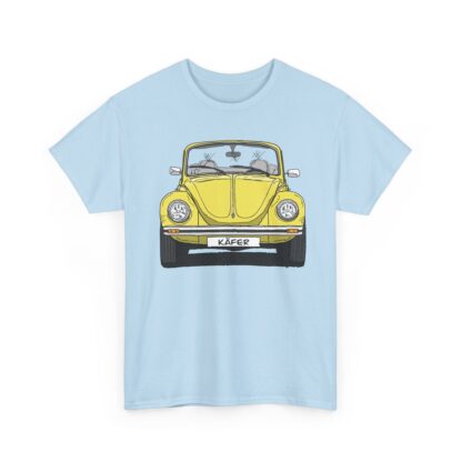 T-Shirt, VW Käfer Cabrio, 1303, Strichzeichnung, Gelb, mit Kennzeichen personalisierbar – Bild 8