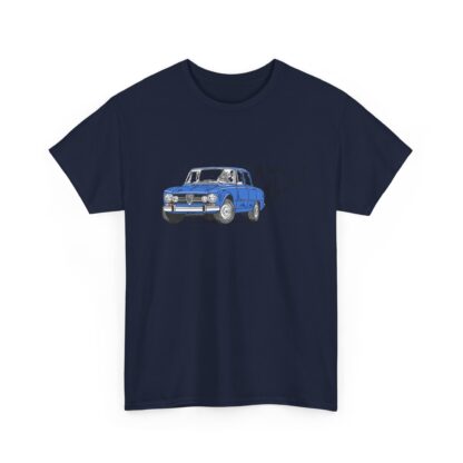 T-Shirt, Alfa Romeo Giulia, Strichzeichnung, Blau, personalisierbar – Bild 8