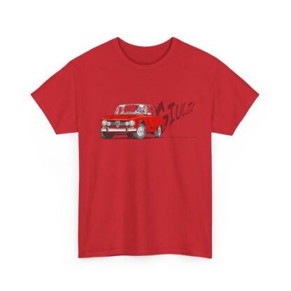 T-Shirt, Alfa Romeo Giulia, Strichzeichnung, Rot, personalisierbar – Bild 10