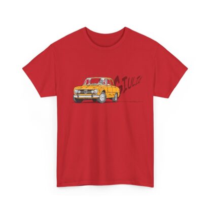 T-Shirt, Alfa Romeo Giulia, Strichzeichnung, Ocker, personalisierbar – Bild 10