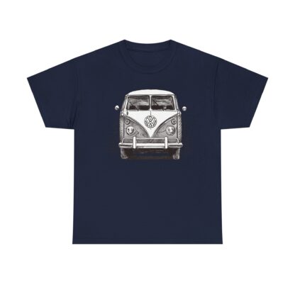 T-Shirt, VW Bus T1, Bulli, Strichzeichnung, Grau, personalisierbar – Bild 9
