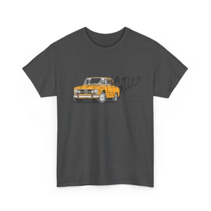 T-Shirt, Alfa Romeo Giulia, Strichzeichnung, Ocker, personalisierbar – Bild 5
