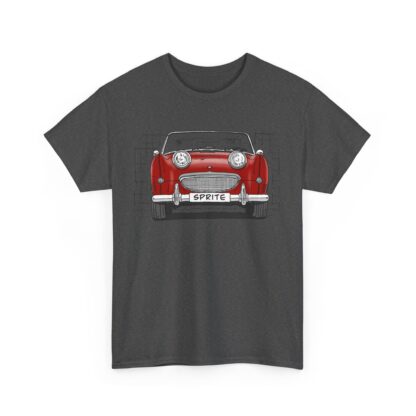 T-Shirt, Austin-Healey Sprite Mk1, Frogeye, Strichzeichnung, Rot, personalisierbar – Bild 6