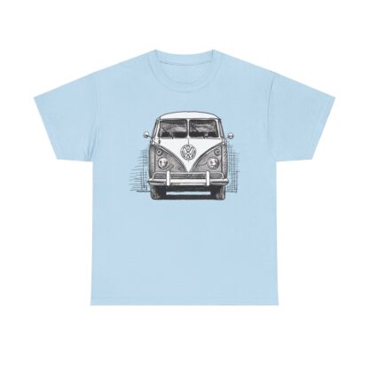 T-Shirt, VW Bus T1, Bulli, Strichzeichnung, Grau, personalisierbar – Bild 7