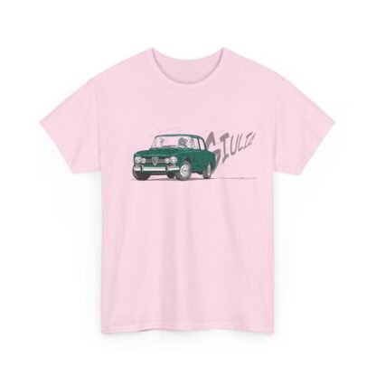 T-Shirt, Alfa Romeo Giulia, Strichzeichnung, Grün, personalisierbar – Bild 9