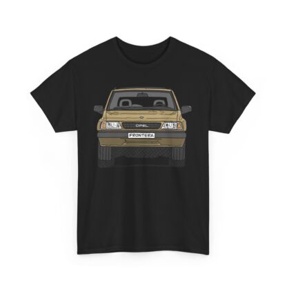 T-Shirt, Opel Frontera A, Strichzeichnung, Sand, personalisierbar – Bild 3