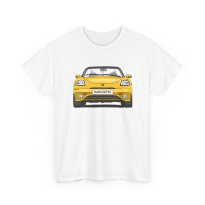 T-Shirt, Fiat Barchetta, Strichzeichnung, Gelb, eigenes Kennzeichen möglich – Bild 2
