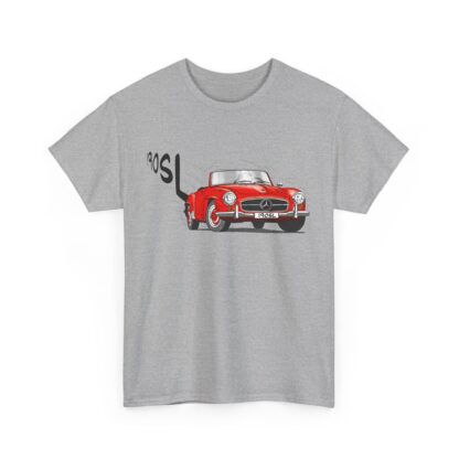 T-Shirt, Mercedes 190 SL, Strichzeichnung, Rot, personalisierbar – Bild 3