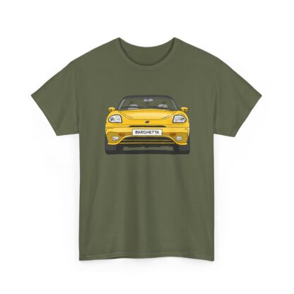 T-Shirt, Fiat Barchetta, Strichzeichnung, Gelb, eigenes Kennzeichen möglich – Bild 5