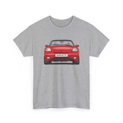 T-Shirt, Fiat Barchetta, Strichzeichnung, Rot, eigenes Kennzeichen möglich