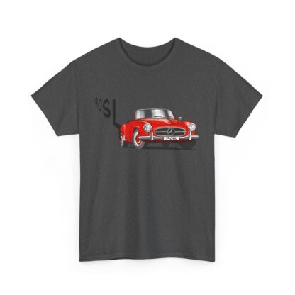 T-Shirt, Mercedes 190 SL, Strichzeichnung, Rot, personalisierbar – Bild 5