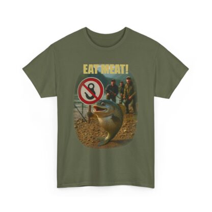 T-Shirt, EAT MEAT!, cooles Shirt für Angler – Bild 2
