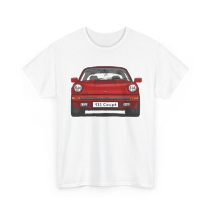 T-Shirt, Porsche 911, G-Modell, Coupé, Strichzeichnung, Rot, Wunschkennzeichen möglich – Bild 2