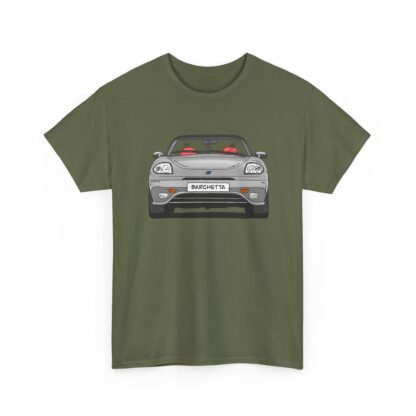 T-Shirt, Fiat Barchetta, Strichzeichnung, Silber, eigenes Kennzeichen möglich – Bild 5